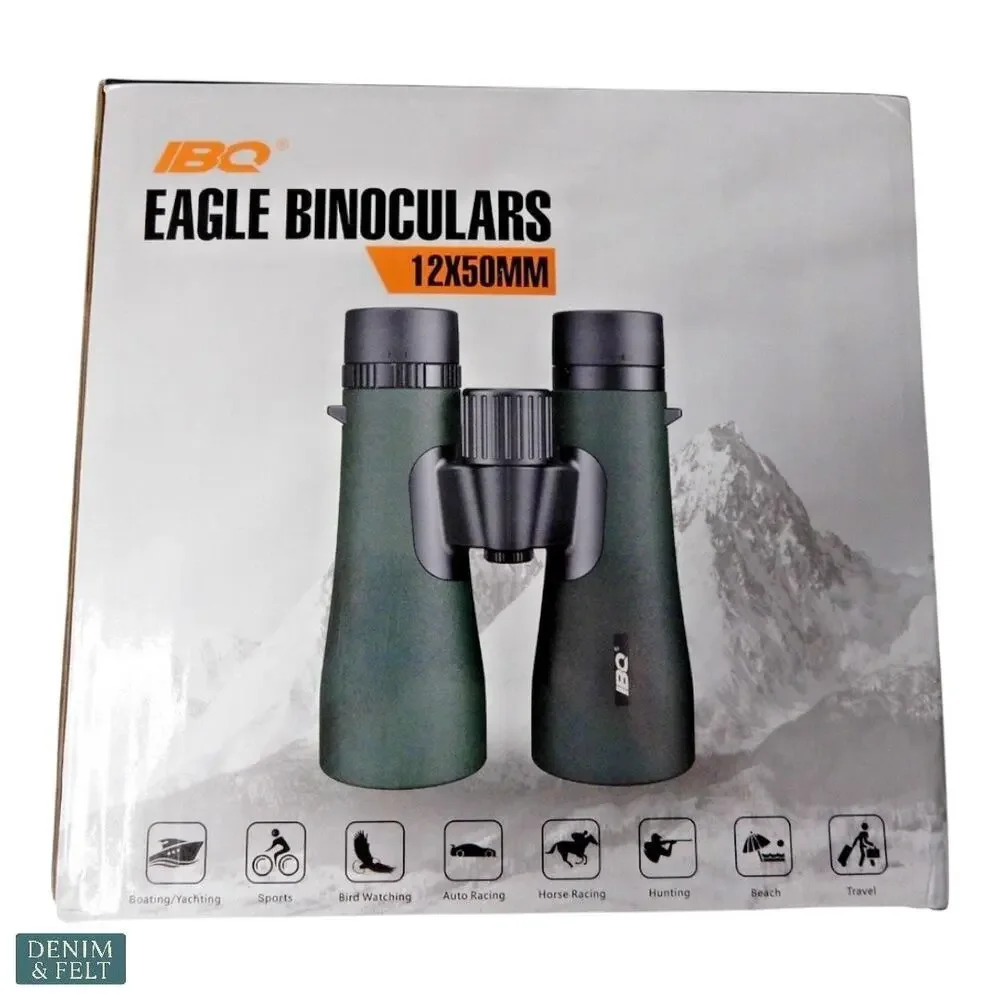IBQ‎ 12x50 Eagle Binoculars w/ Phone Adapter Waterproof Fogproof Lightweight NEW
